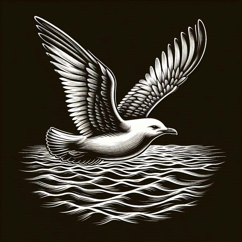 Decorative Bird in flight sticker