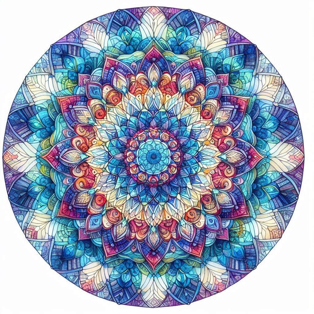 Stained Glass Mandala to brighten up the day