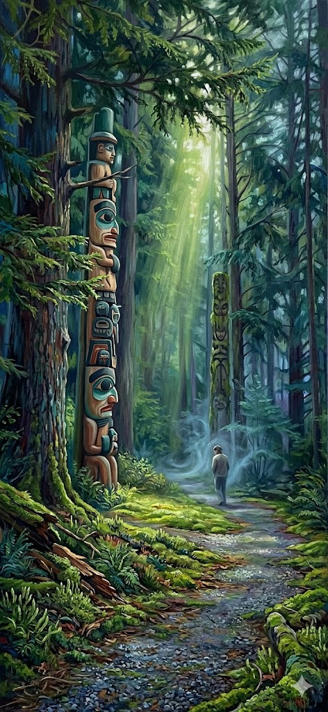 Totem Trail All To Ourselves in Sitka Alaska